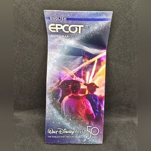 Disney Parks EPCOT Walt Disney World 50th Anniversary Guide Map
